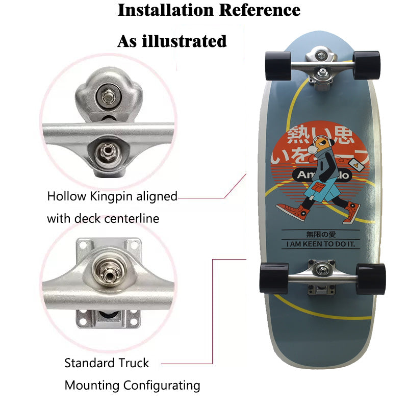 Professional 32" Surfskate